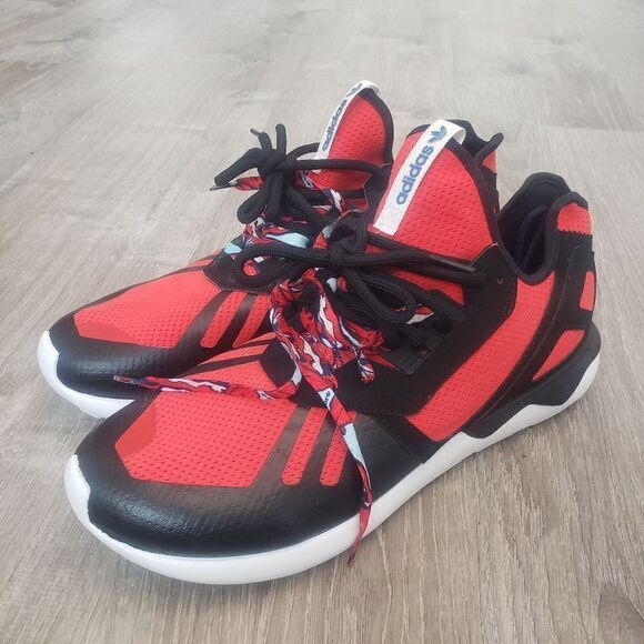 adidas Other - Adidas Men's Tubular Runner Size 12 Red Black Running Shoes Sneakers No INSOLES